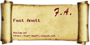 Fest Anett névjegykártya